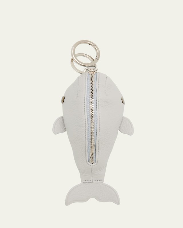 Whale Leather Pouch Charm